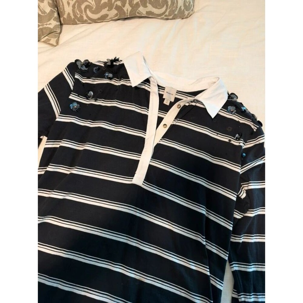 Anthropologie shirt with rhinestones on shoulders